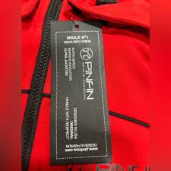 Pin-fin Men’s Red Windbreaker – Alpha Series – Size- S - Picture 3 of 3